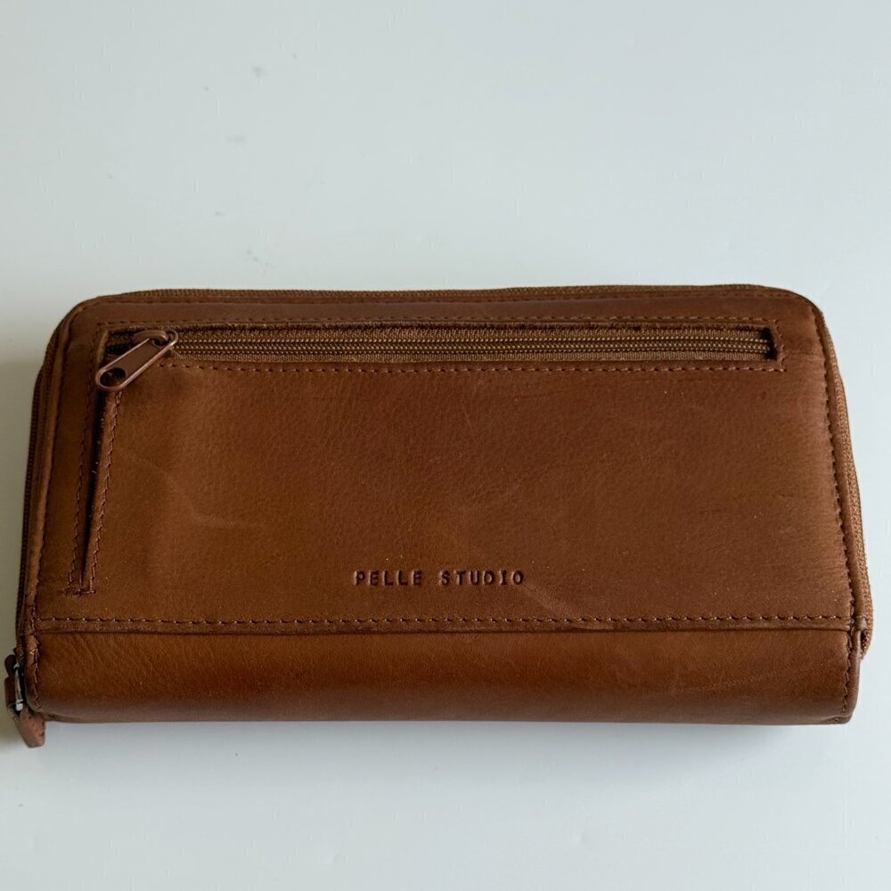 Pelle Studio Tan Leather Wallet View 6